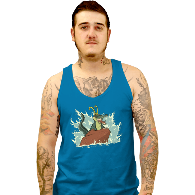 Secret_Shirts Tank Top, Unisex / Small / Sapphire The Little Alligator