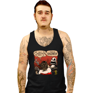 Daily_Deal_Shirts Tank Top, Unisex / Small / Black Skellington Slap