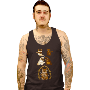 Secret_Shirts Tank Top, Unisex / Small / Black Owl Bear Fusion
