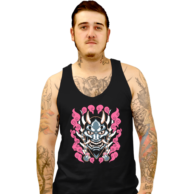 Shirts Tank Top, Unisex / Small / Black Hannya Mask