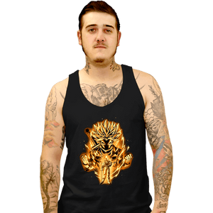 Daily_Deal_Shirts Tank Top, Unisex / Small / Black Golden Saiyan Trunks