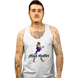 Shirts Tank Top, Unisex / Small / White Mad Hatter