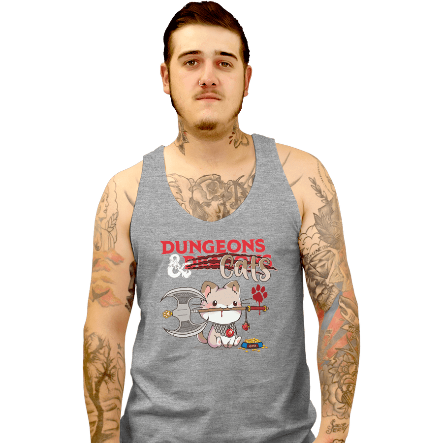 Shirts Tank Top, Unisex / Small / Sports Grey Dungeons And Cats