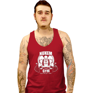 Shirts Tank Top, Unisex / Small / Red Nukem Gym