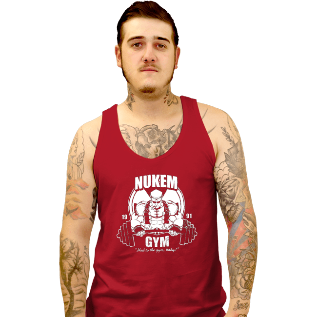 Shirts Tank Top, Unisex / Small / Red Nukem Gym