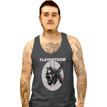 Load image into Gallery viewer, Shirts Tank Top, Unisex / Small / Charcoal Playgotham Catwoman
