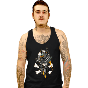 Daily_Deal_Shirts Tank Top, Unisex / Small / Black Skull Leader