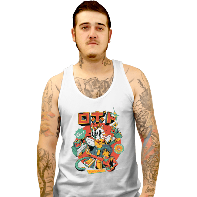 Daily_Deal_Shirts Tank Top, Unisex / Small / White Neko Roboto