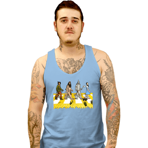 Daily_Deal_Shirts Tank Top, Unisex / Small / Powder Blue Yellow Brick Crossing