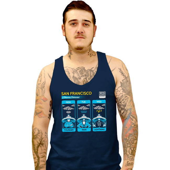 Secret_Shirts Tank Top, Unisex / Small / Navy Three Storms