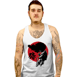 Daily_Deal_Shirts Tank Top, Unisex / Small / White Afro Sumi-E