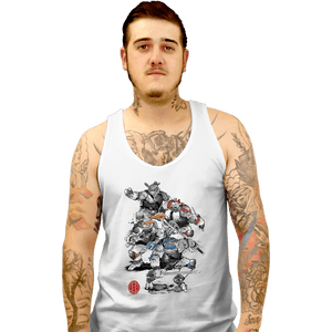 Daily_Deal_Shirts Tank Top, Unisex / Small / White Ninja Turtles Sumi-e