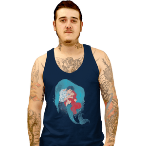 Shirts Tank Top, Unisex / Small / Navy Mermaid Kiss