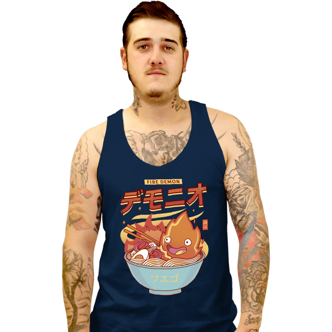 Secret_Shirts Tank Top, Unisex / Small / Navy The Fire Demon Ramen