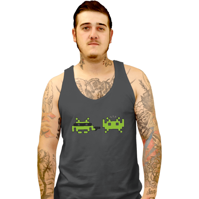 Secret_Shirts Tank Top, Unisex / Small / Charcoal Space Robber