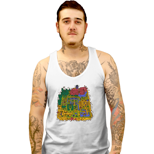 Secret_Shirts Tank Top, Unisex / Small / White Light World Map