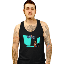 Load image into Gallery viewer, Secret_Shirts Tank Top, Unisex / Small / Black Alien And Girl
