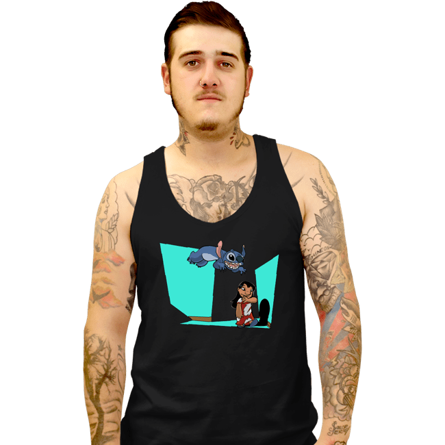 Secret_Shirts Tank Top, Unisex / Small / Black Alien And Girl