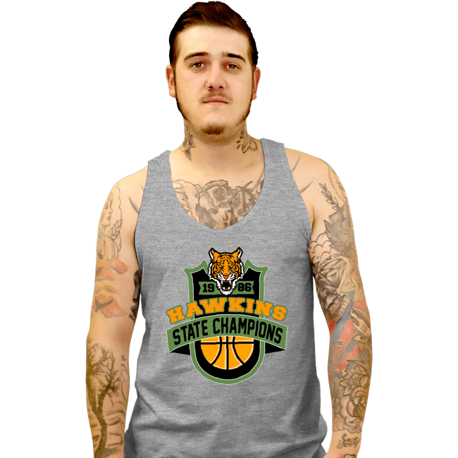 Secret_Shirts Tank Top, Unisex / Small / Sports Grey Hawkins 86