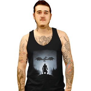 Shirts Tank Top, Unisex / Small / Black Skyrim Dragon Hunting