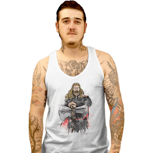Shirts Tank Top, Unisex / Small / White God Of Thunder Watercolor