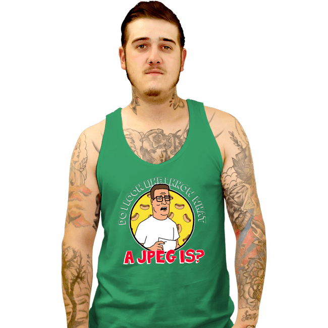 Secret_Shirts Tank Top, Unisex / Small / Sports Grey Do I Look Like I Know What A JPEG Is?