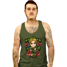 Load image into Gallery viewer, Secret_Shirts Tank Top, Unisex / Small / Military Green Link Crest
