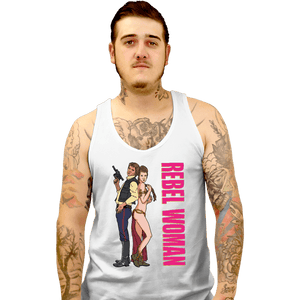 Daily_Deal_Shirts Tank Top, Unisex / Small / White Rebel Woman