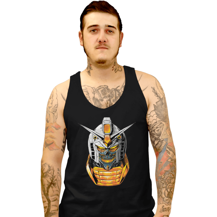 Shirts Tank Top, Unisex / Small / Black Skull Warrior