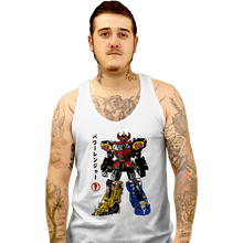 Load image into Gallery viewer, Daily_Deal_Shirts Tank Top, Unisex / Small / White Mighty Morphin Megazord Sumi-e

