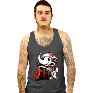 Daily_Deal_Shirts Tank Top, Unisex / Small / Charcoal Christmas Ghost Dog