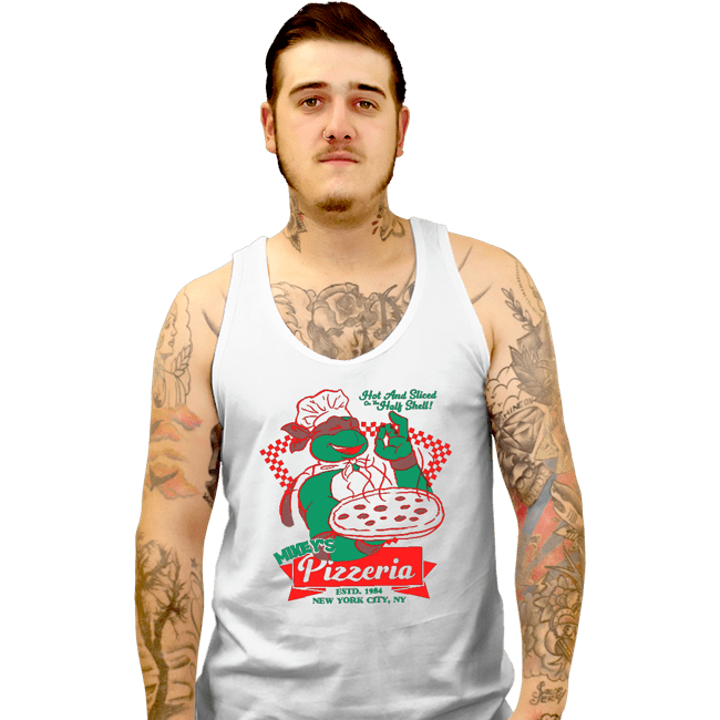 Secret_Shirts Tank Top, Unisex / Small / White Mikey's Pizza