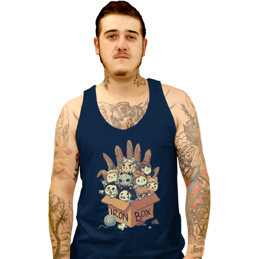 Shirts Tank Top, Unisex / Small / Navy Game Of Boxes