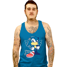 Load image into Gallery viewer, Shirts Tank Top, Unisex / Small / Sapphire Waiting Hedgehog
