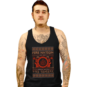 Shirts Tank Top, Unisex / Small / Black Fire Nation Ugly Sweater
