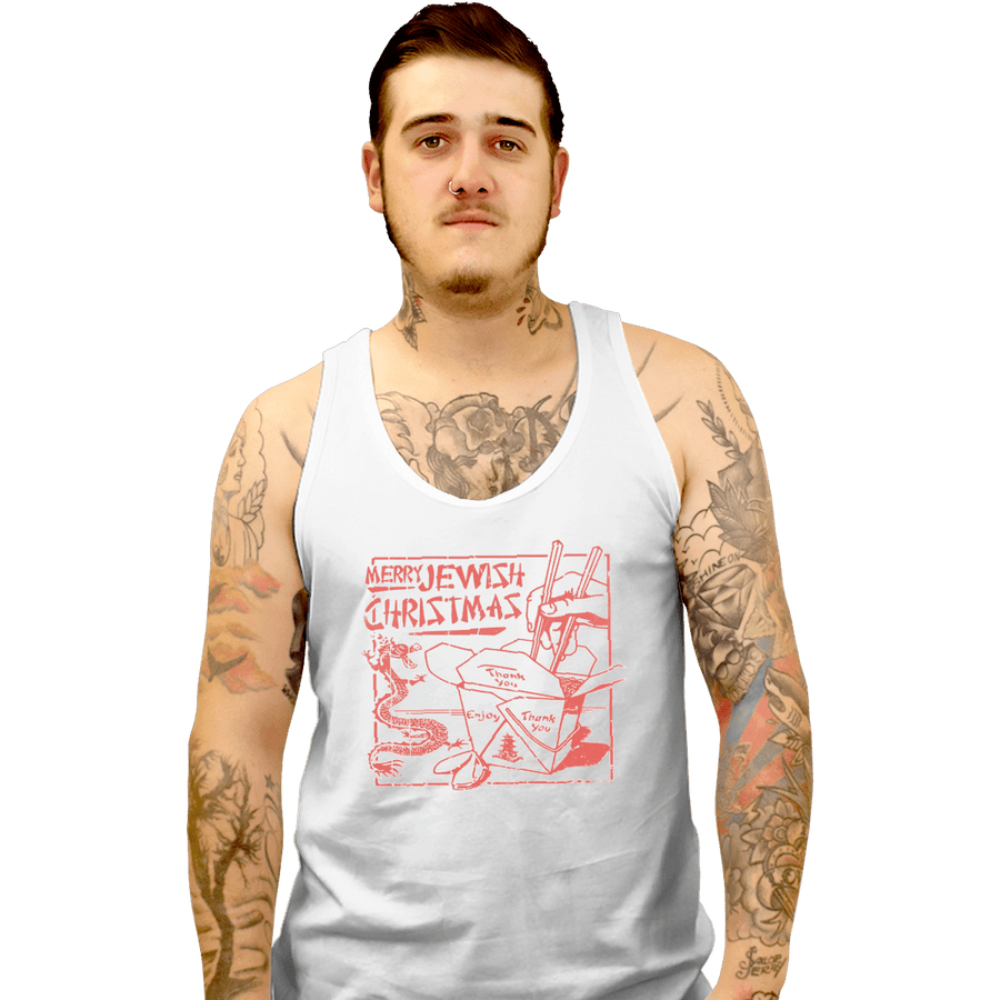 Shirts Tank Top, Unisex / Small / White Jewish Christmas