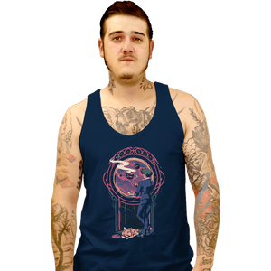 Daily_Deal_Shirts Tank Top, Unisex / Small / Navy Space Cowboy Contemplation