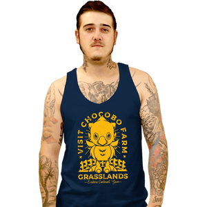 Shirts Tank Top, Unisex / Small / Navy Grasslands Area Farm