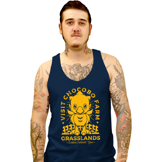 Shirts Tank Top, Unisex / Small / Navy Grasslands Area Farm