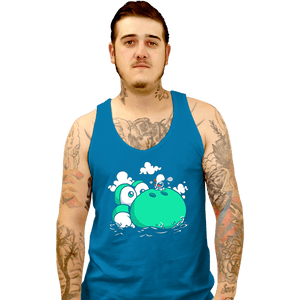Shirts Tank Top, Unisex / Small / Sapphire Dino Island Baby