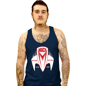 Daily_Deal_Shirts Tank Top, Unisex / Small / Navy Mach 5 Mifune Motors