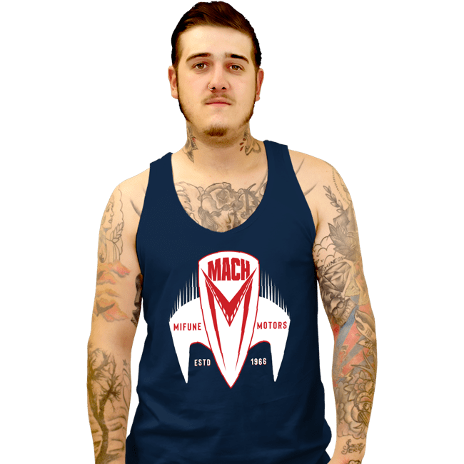 Daily_Deal_Shirts Tank Top, Unisex / Small / Navy Mach 5 Mifune Motors