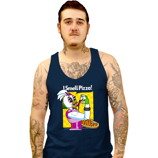 Secret_Shirts Tank Top, Unisex / Small / Navy I Smell Pizza