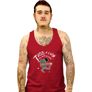 Shirts Tank Top, Unisex / Small / Red Toss A Coin Pilgrim