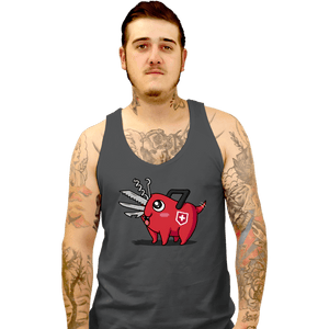 Daily_Deal_Shirts Tank Top, Unisex / Small / Charcoal Swiss Devil