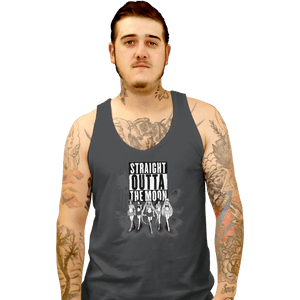 Shirts Tank Top, Unisex / Small / Charcoal Straight Outta The Moon