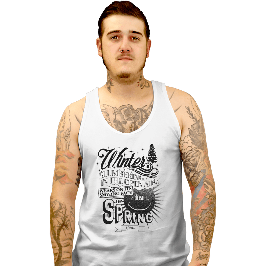 Shirts Tank Top, Unisex / Small / White Winter