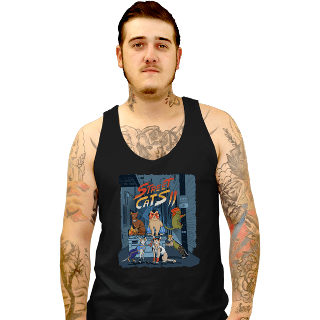 Shirts Tank Top, Unisex / Small / Black Street Cats II