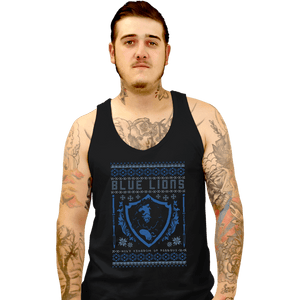 Shirts Tank Top, Unisex / Small / Black Blue Lions