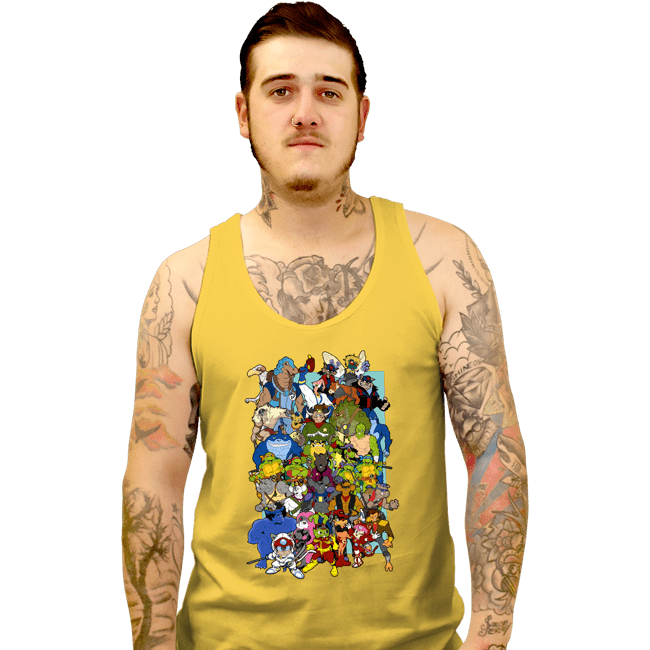 Daily_Deal_Shirts Tank Top, Unisex / Small / Gold Saturday Morning Mutants
